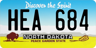 ND license plate HEA684