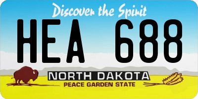 ND license plate HEA688