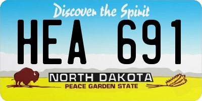 ND license plate HEA691