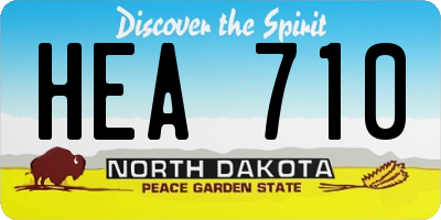ND license plate HEA710