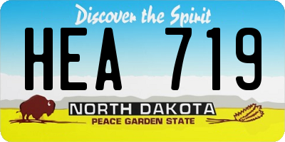 ND license plate HEA719