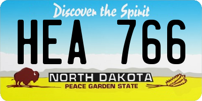 ND license plate HEA766
