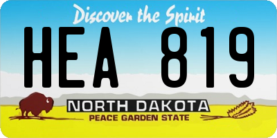 ND license plate HEA819