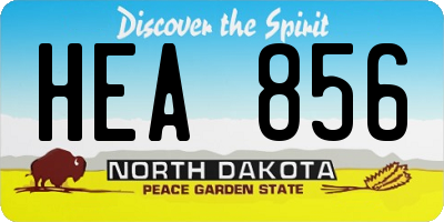 ND license plate HEA856