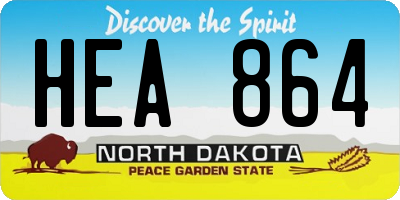 ND license plate HEA864