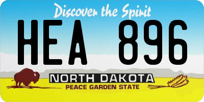 ND license plate HEA896