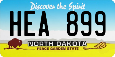 ND license plate HEA899