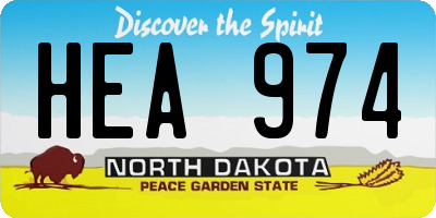 ND license plate HEA974