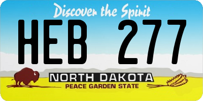 ND license plate HEB277