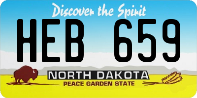 ND license plate HEB659