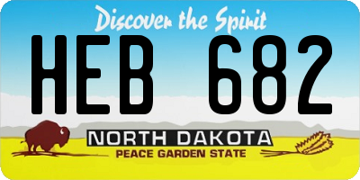 ND license plate HEB682