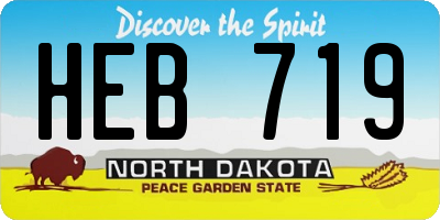 ND license plate HEB719