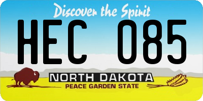 ND license plate HEC085
