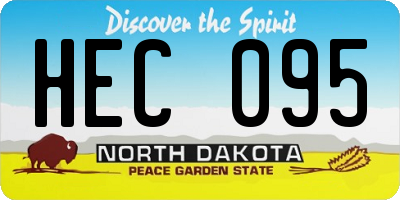ND license plate HEC095
