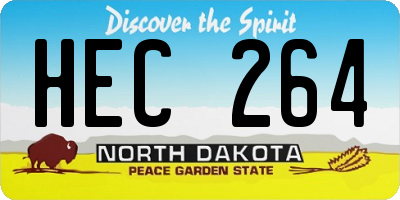 ND license plate HEC264