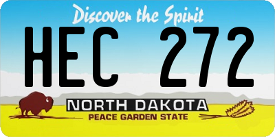 ND license plate HEC272