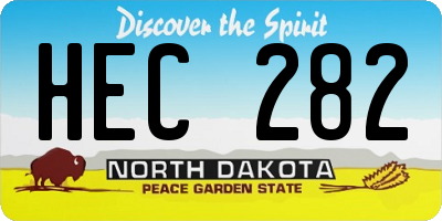 ND license plate HEC282