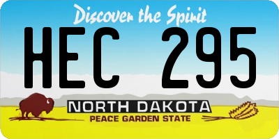 ND license plate HEC295