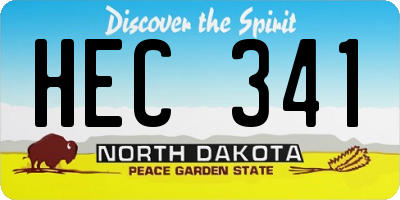 ND license plate HEC341