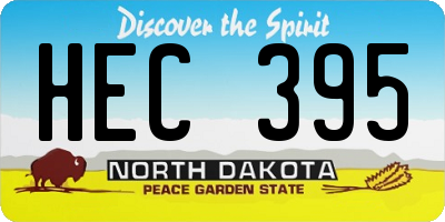 ND license plate HEC395