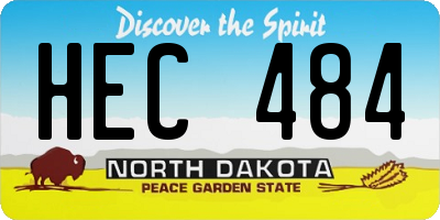 ND license plate HEC484
