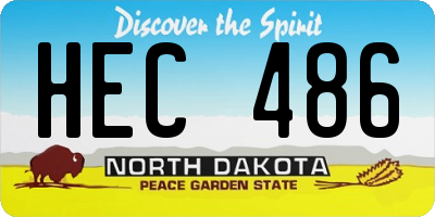 ND license plate HEC486