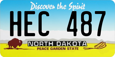 ND license plate HEC487
