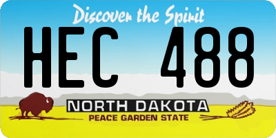 ND license plate HEC488