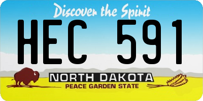 ND license plate HEC591