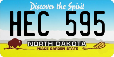 ND license plate HEC595