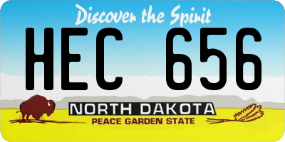 ND license plate HEC656