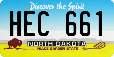 ND license plate HEC661
