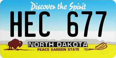 ND license plate HEC677