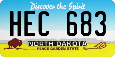 ND license plate HEC683