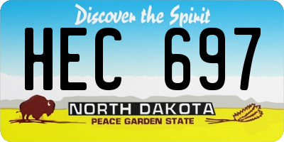 ND license plate HEC697