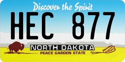 ND license plate HEC877