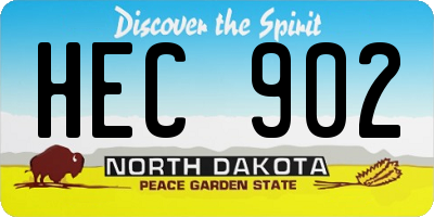 ND license plate HEC902