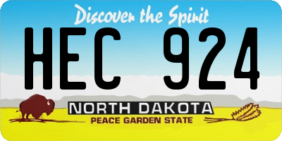 ND license plate HEC924