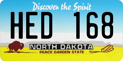 ND license plate HED168