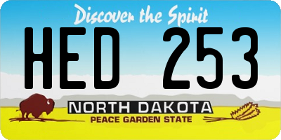 ND license plate HED253