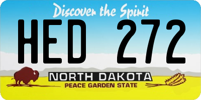 ND license plate HED272