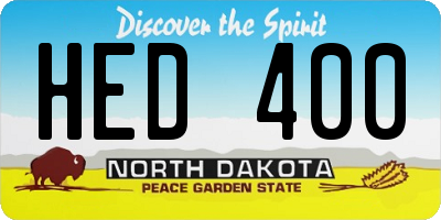 ND license plate HED400