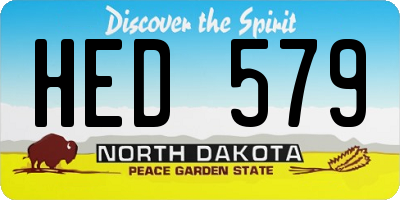 ND license plate HED579