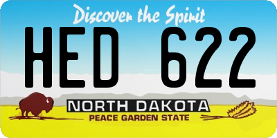 ND license plate HED622