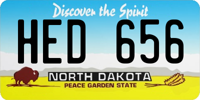 ND license plate HED656