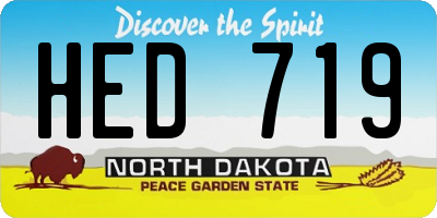 ND license plate HED719