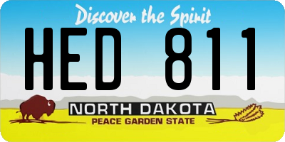 ND license plate HED811
