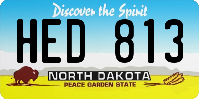 ND license plate HED813