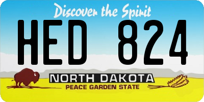 ND license plate HED824