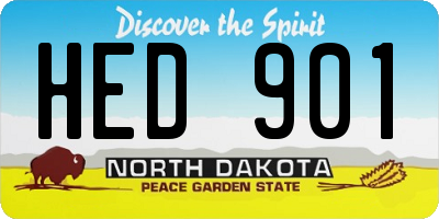 ND license plate HED901